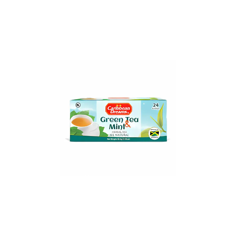 CARIBBEAN DREAMS GREEN TEA MINT HERBAL TEA