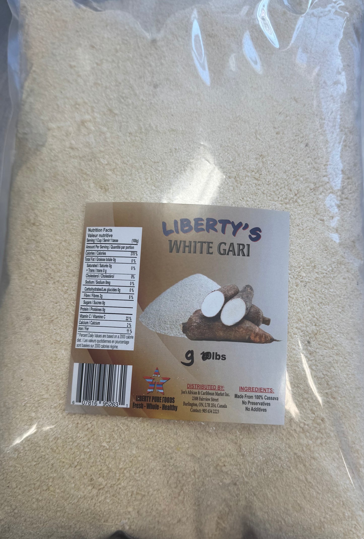 Liberty's  White Garri - 9lbs